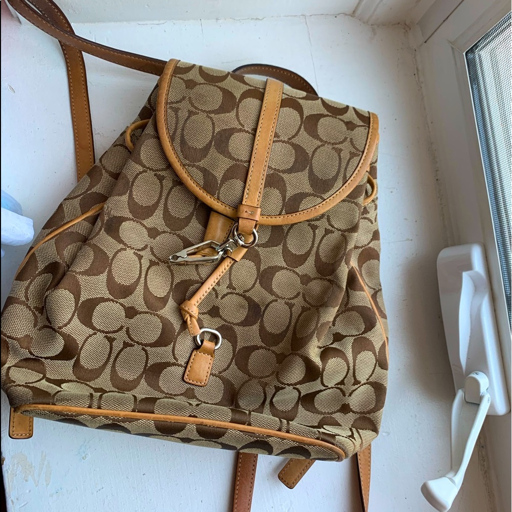 Vintage Canvas Coach backpack